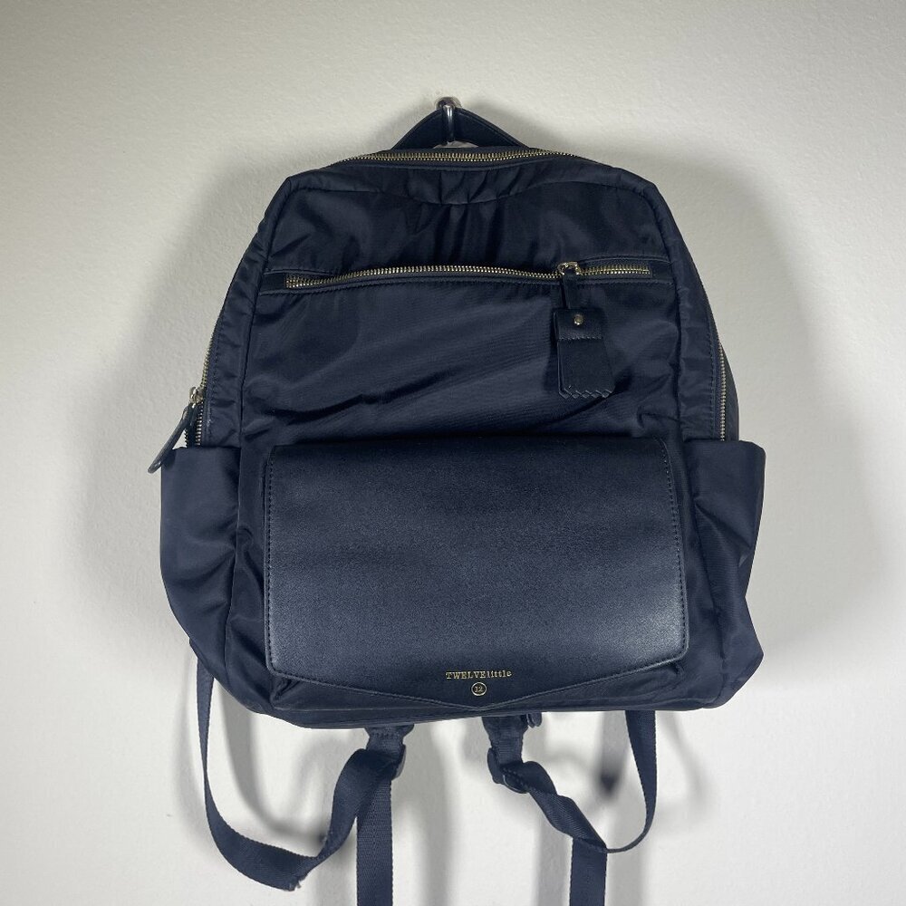 Twelvelittle Black Baby Diaper Bag Backpack 12" x 16" Flawed!